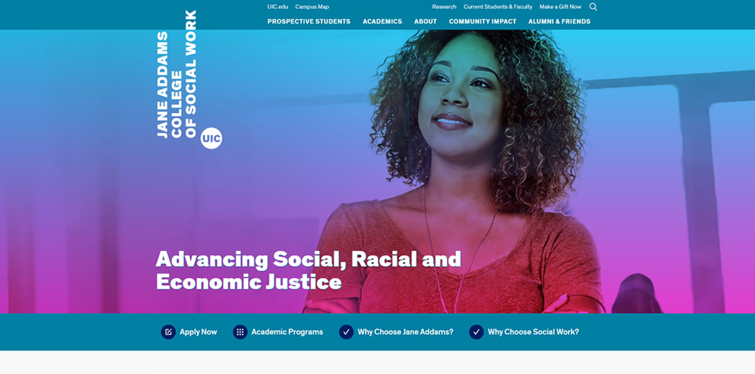 Jane Addams College of Social Work website