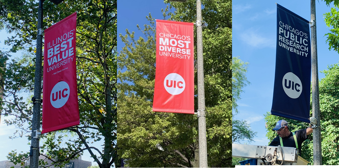 New campus banners