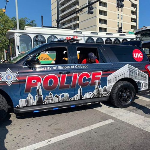 Police car skin designed by PGA Marketing